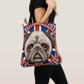 England Pug over de Canvas tas (Dichtbij)