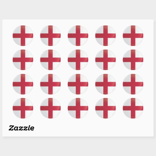 England Round Icon Flag Ronde Sticker (Vel)