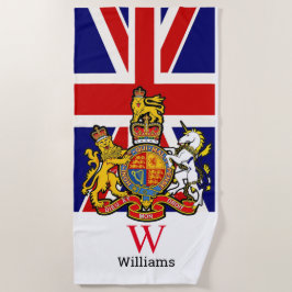 England Royal Crest Monogram Beach Towel Strandlaken