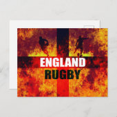 England Rugby Briefkaart (Voorkant / Achterkant)