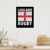 England Rugby English Flag Poster (Keuken)