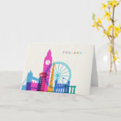 England Skyline Kaart (Gele Bloem)