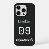 England Soccer Black White Case Custom Name (Verso)