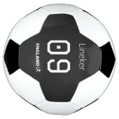 England Soccer Black White Custom Name Number (Tourné)