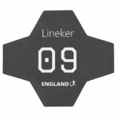 England Soccer Black White Custom Name Number (Plat)