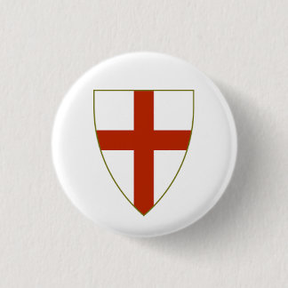 ENGLAND ST GEORGE CROSS SHIELD PIN BADGE RONDE BUTTON 3,2 CM