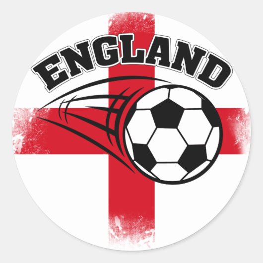 England Support's Football Ronde Sticker (Voorkant)
