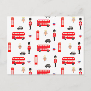 England Symbols Patroon Briefkaart