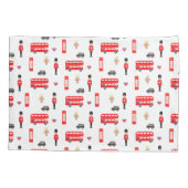 England Symbols Patroon Kussensloop (Achterkant-Links)