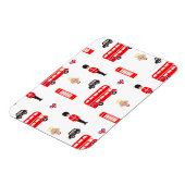 England Symbols Patroon Magneet (Linkerzijde)