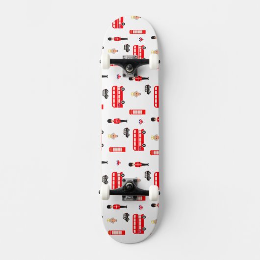 England Symbols Patroon Skateboard (Voorkant)
