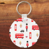 England Symbols Patroon Sleutelhanger (Voorkant)