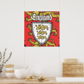 England Three Lions Shield Poster (Keuken)