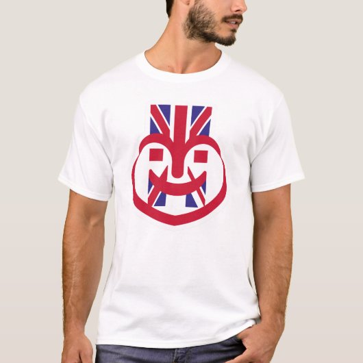 ENGLAND UK FACE HEART BY MASANSER T-SHIRT (Voorkant)