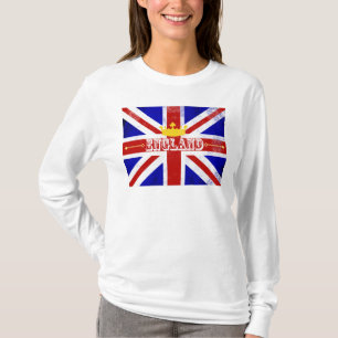 England Union Jack British Thish Distress T-shirt