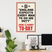 "ENGLAND VERWACHT..." POSTER (Thuiskantoor)