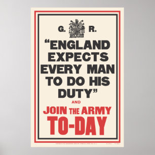 "ENGLAND VERWACHT..." POSTER