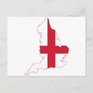 England vlag Map Briefkaart