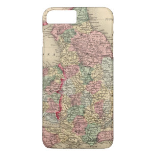 England, Wales Map door Mitchell iPhone 8 Plus / 7 Plus Hoesje