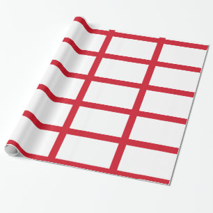 England White met rode lijnen Cadeaupapier