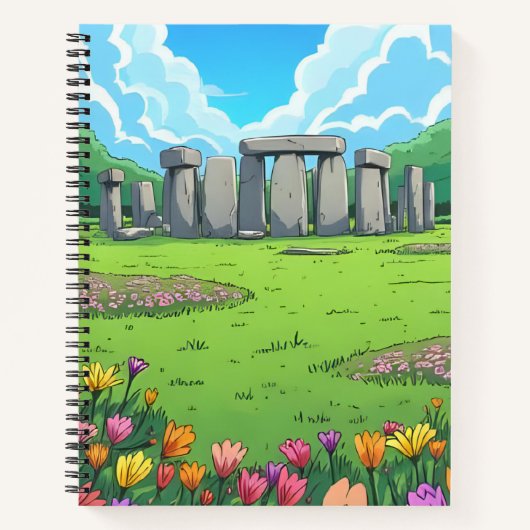England's Stonehenge in Spring Notitieboek (Voorkant)
