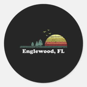 Englewood Florida Home Print Ronde Sticker