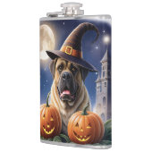 Englische Dogge Mastiff Halloween Heupfles (Links)