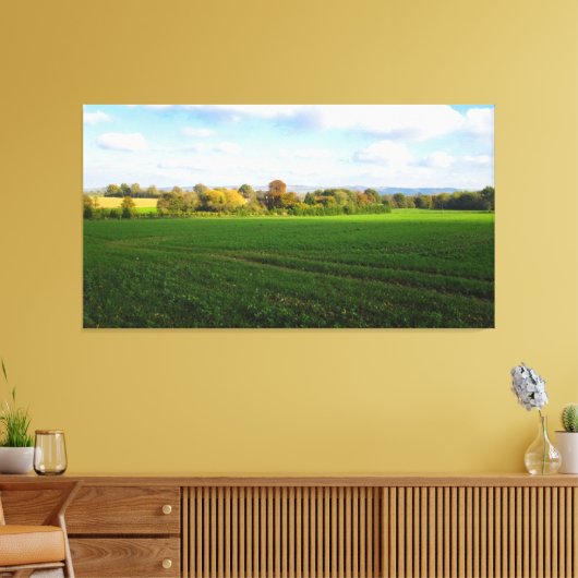 English Autumn Countryside - Canvas Afdruk (Insitu (Woonkamer))