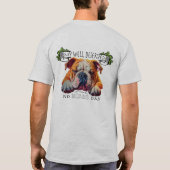 English Bull Dog Enjoying A Bone Day T-shirt (Achterkant)