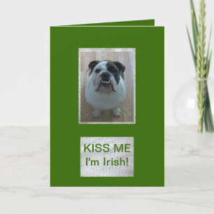 English Bulldog Bonne carte de la Saint Patrick !
