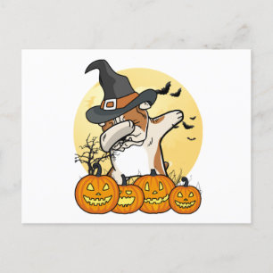 English Bulldog Dabbing Halloween Briefkaart