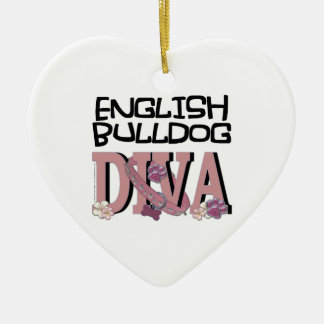 English Bulldog DIVA Keramisch Ornament