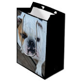 English Bulldog Dog gift Medium Cadeauzakje (Voorkant Gekanteld)