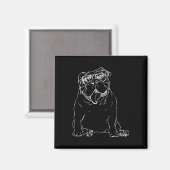 English Bulldog Dog Owner Magneet (Voorkant / Achterkant)