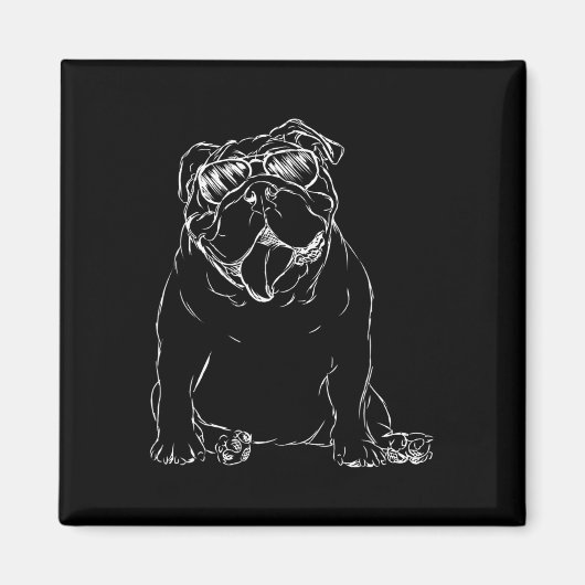 English Bulldog Dog Owner Magneet (Voorkant)