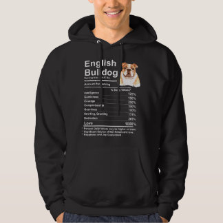 English Bulldog Facts Gift Funny English Bulldog m Hoodie