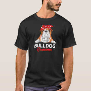 English Bulldog Grandma Dog Owner Funny Women Ragl T-shirt