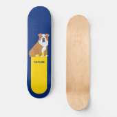 English Bulldog Graphic Personalized Skateboard (Voorkant)