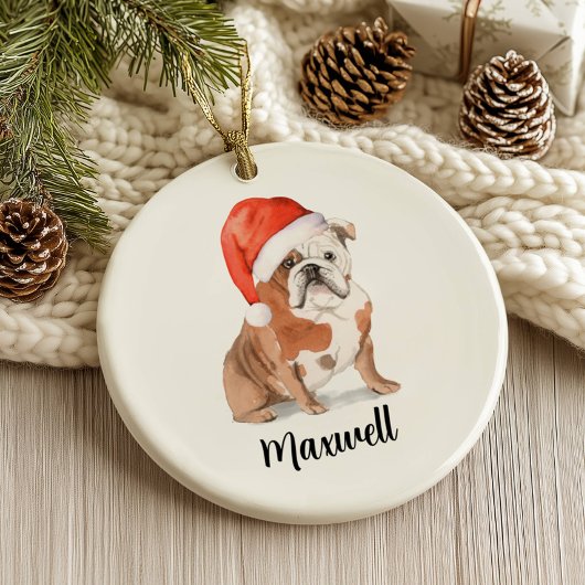 English Bulldog kerstversiering Keramisch Ornament