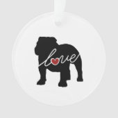 English Bulldog Love Ornament (voorkant)