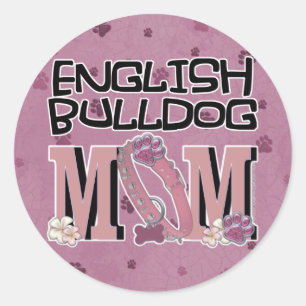 English Bulldog MOM Ronde Sticker