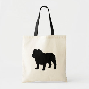 English Bulldog Silhouette   Koel Hondenliefhebber Tote Bag