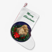 English Cocker Spaniel Christmas Kleine Kerstsok (Voorkant (Hangend))