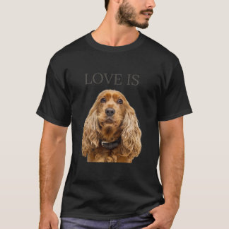 English Cocker Spaniel Dog mam Dad Love T-shirt
