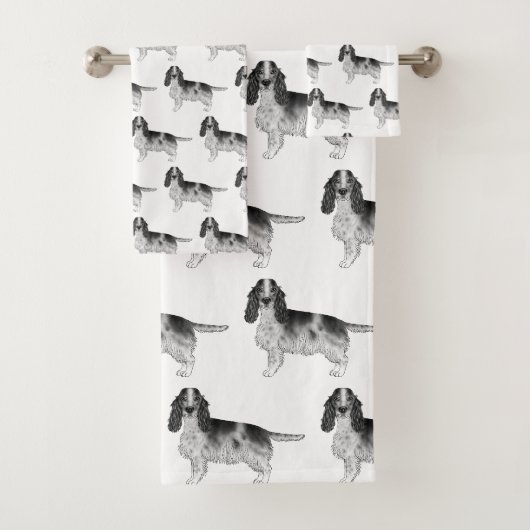 English Cocker Spaniel en motif noir et blanc (En situation)