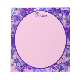 English Cottage Garden Vibrant Floral Notitieblok