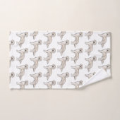 English Cream Golden Retriever Schattige hondenpat Bad Handdoek (Handdoek)