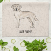 English Cream Labrador Retriever Lab Aangepaste na Theedoek (Gevouwen)