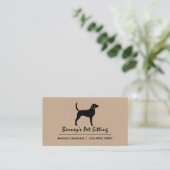 English Foxhound Silhouette | HONDENRAS Visitekaartje (Staand voorkant)