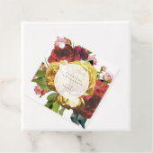 English Garden Boho Rozen Wedding Bedankjes Labels (In situ)